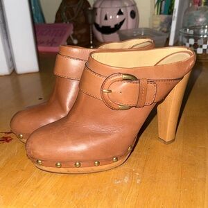 Women’s Brown Leather Coach Heels
